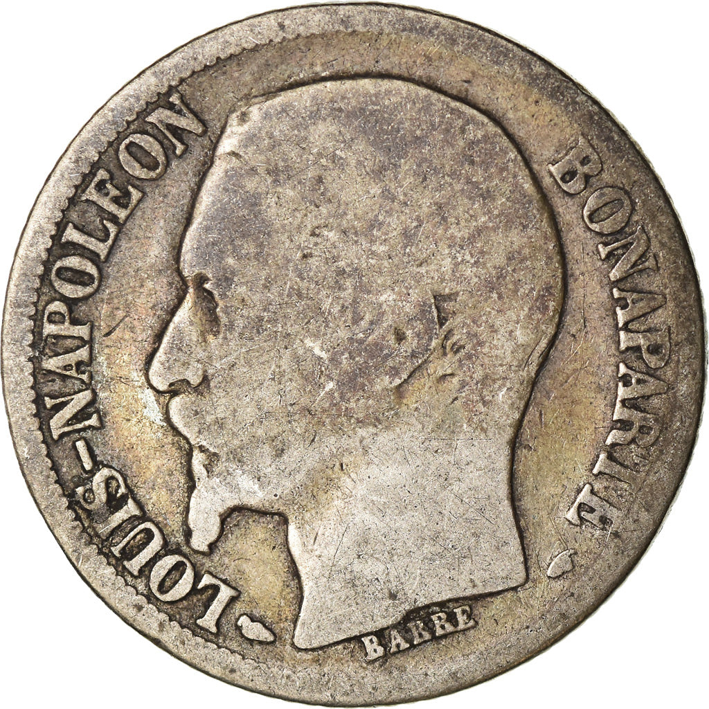 Moeda, França, Napoleon III, Napoléon III, Franc, 1852, Paris, F(12-15)