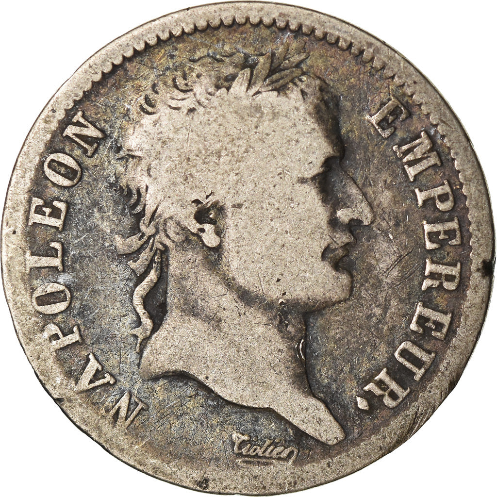Moneta, Francja, Napoléon I, Franc, 1808, Paris, F(12-15), Srebro, KM:682.1
