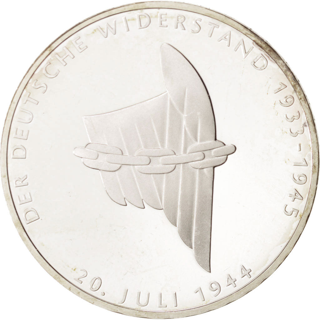 République fédérale allemande, 10 Mark, 1991-1994, Berlin, Germany, Argent...