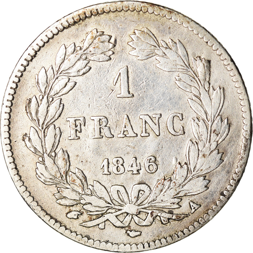 Coin, France, Louis-Philippe, Franc, 1846, Paris, VF(20-25), Silver, KM:748.1