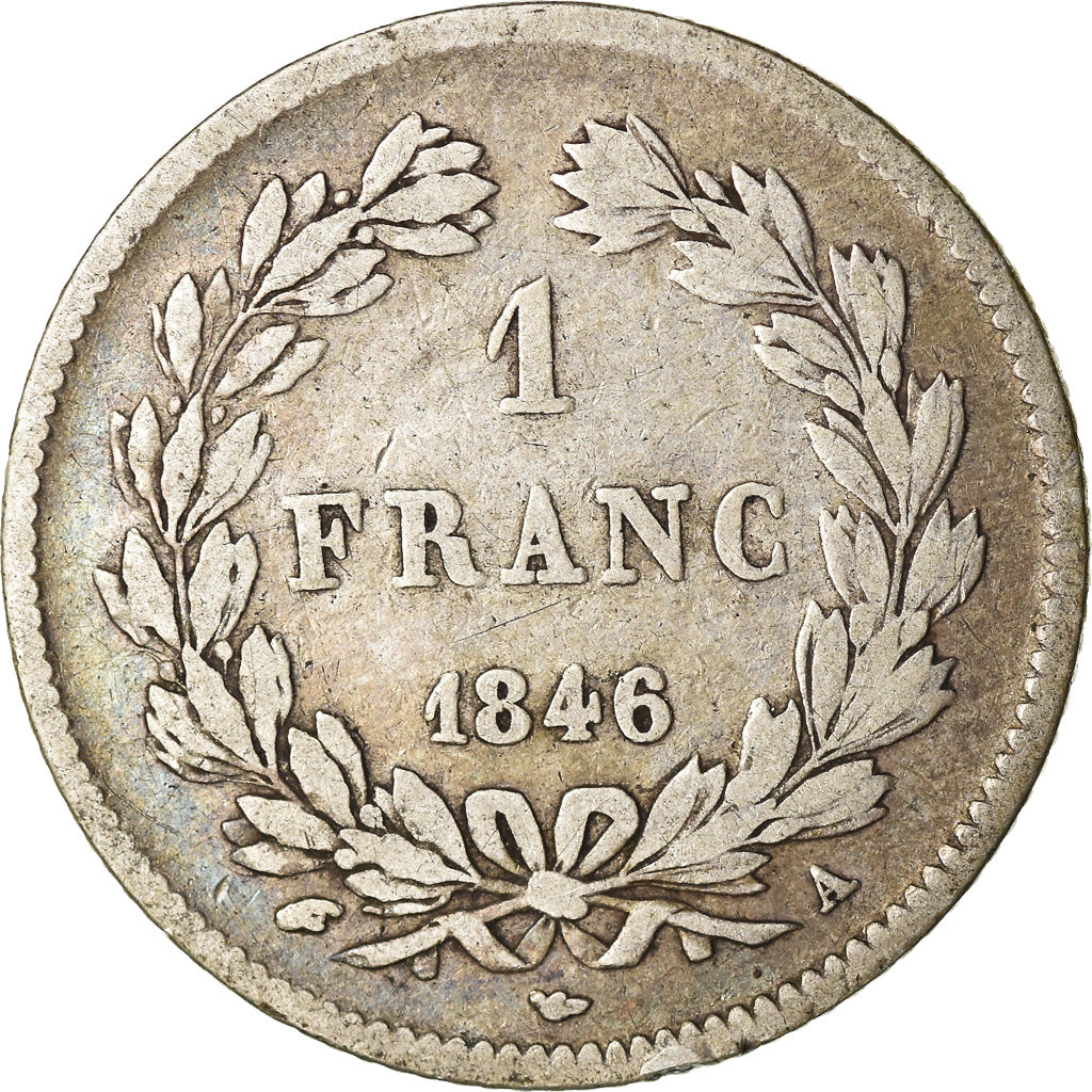 Coin, France, Louis-Philippe, Franc, 1846, Paris, VF(20-25), Silver, KM:748.1