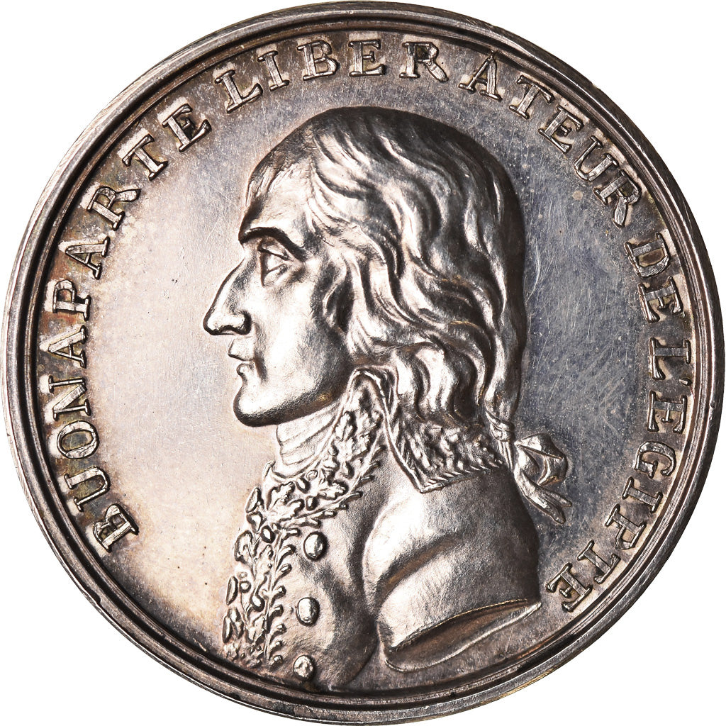 França, Medal, Bonaparte Libérateur de l'Egypte, 1799, AU(55-58), Prata