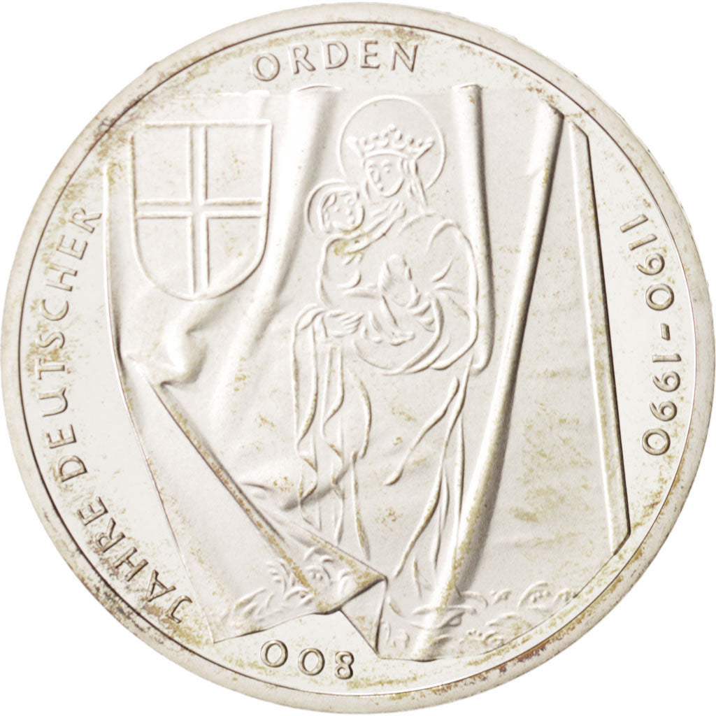 Coin, GERMANY - FEDERAL REPUBLIC, 10 Mark, 1990, Hamburg, Germany, MS(64)