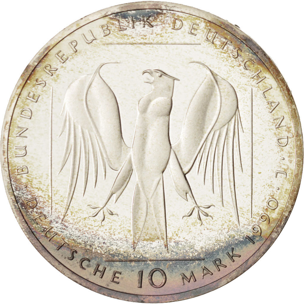 Coin, GERMANY - FEDERAL REPUBLIC, 10 Mark, 1990, Hamburg, Germany, MS(64)