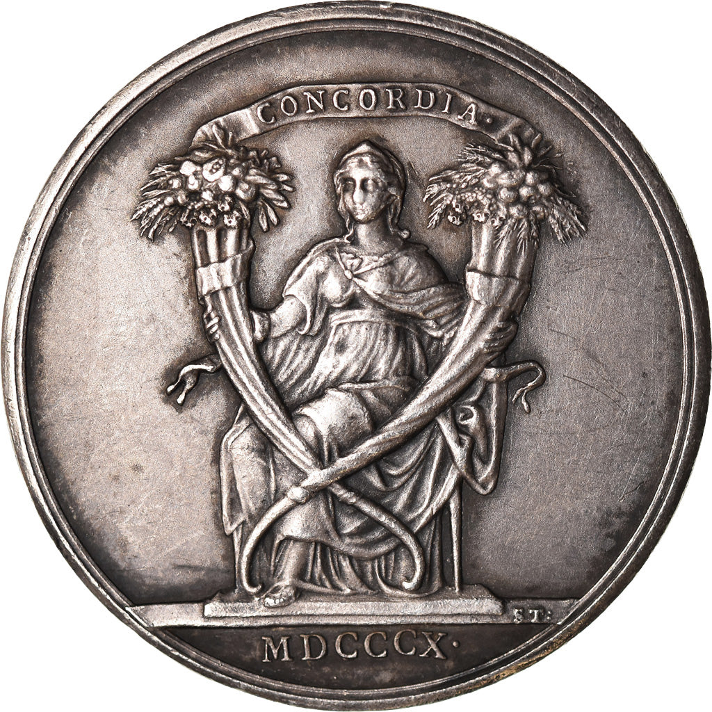 France, Medal, Mariage Napoléon Ier et Marie Louise à Vienne, 1810, Stuckhart