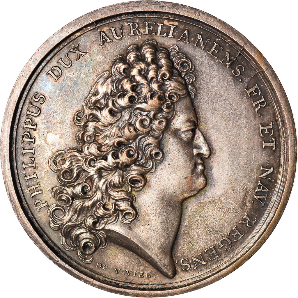 France, Medal, Louis XV, Régence de Philippe d'Orléans, Duvivier, Restrike