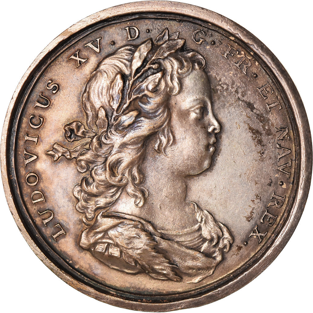 France, Medal, Louis XV, Régence de Philippe d'Orléans, Duvivier, Restrike