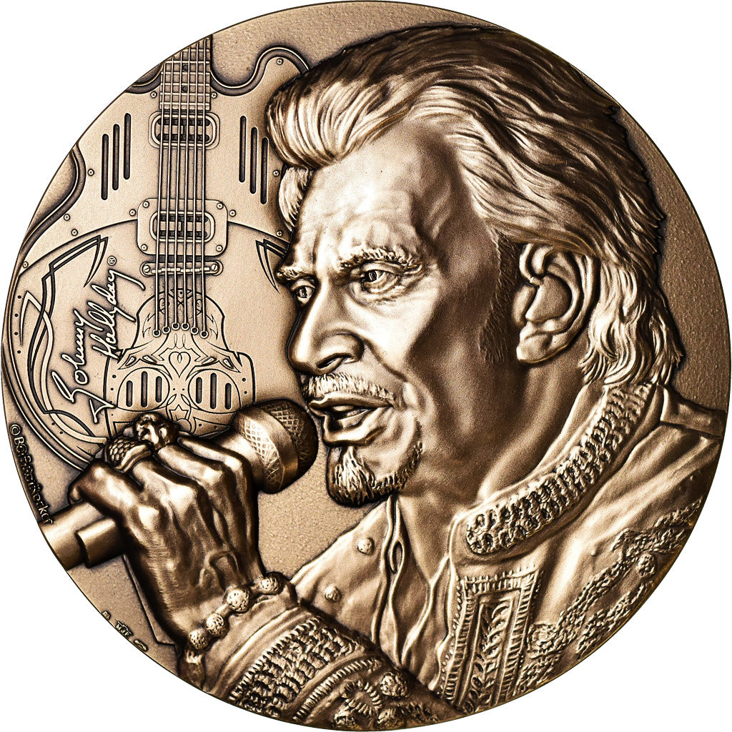 France, Médaille, Johnny Hallyday, Monnaie de Paris, Edition limitée, FDC