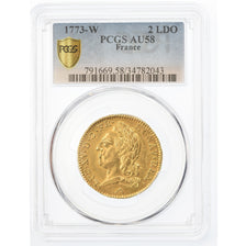Moneda, Francia, Louis XV, Double louis d'or à la vieille tête, 2 Louis D'or