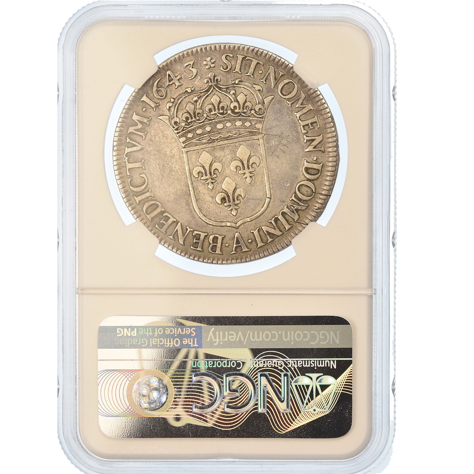 Moeda, França, Louis XIII, Écu de 60 Sols, deuxième poinçon de Warin, Ecu