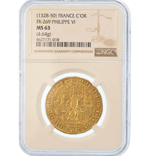 Monnaie, France, Philippe VI, Chaise d'or, 1346, NGC, MS63, Or, Gradée