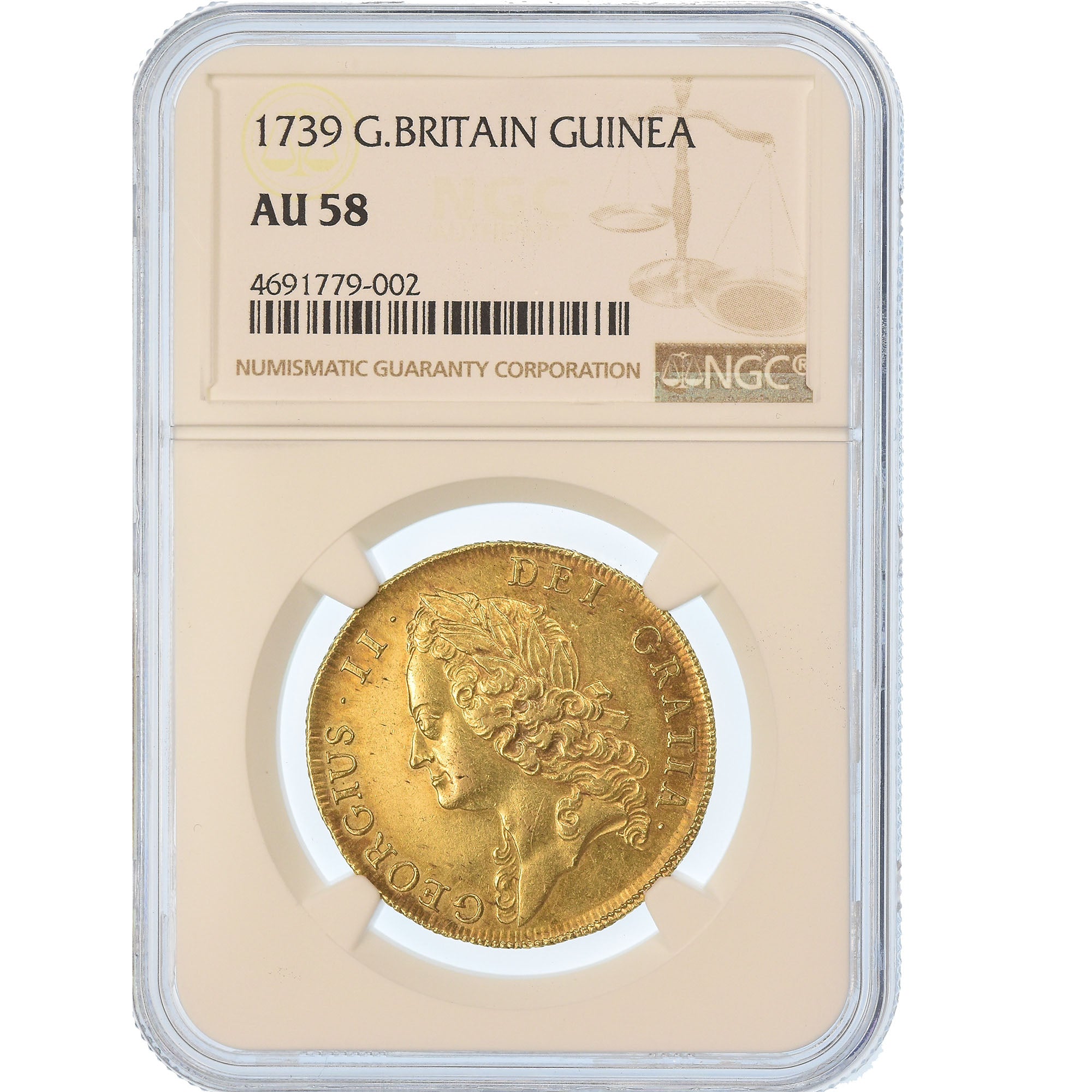 Moneta, Gran Bretagna, George II, 2 Guineas, 1739, NGC, AU58, Oro, KM:578