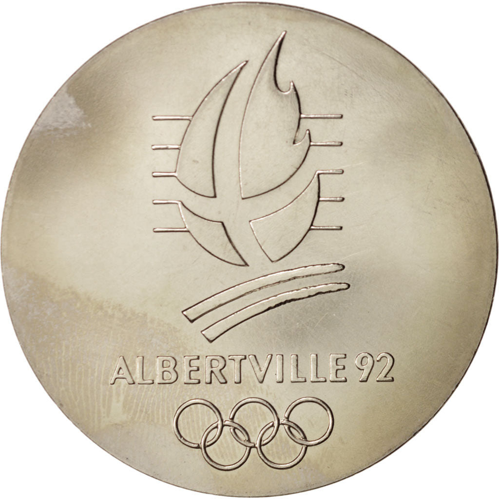 France, Medal, Albertville, Sports & leisure, 1992, Cupro-nickel, 41