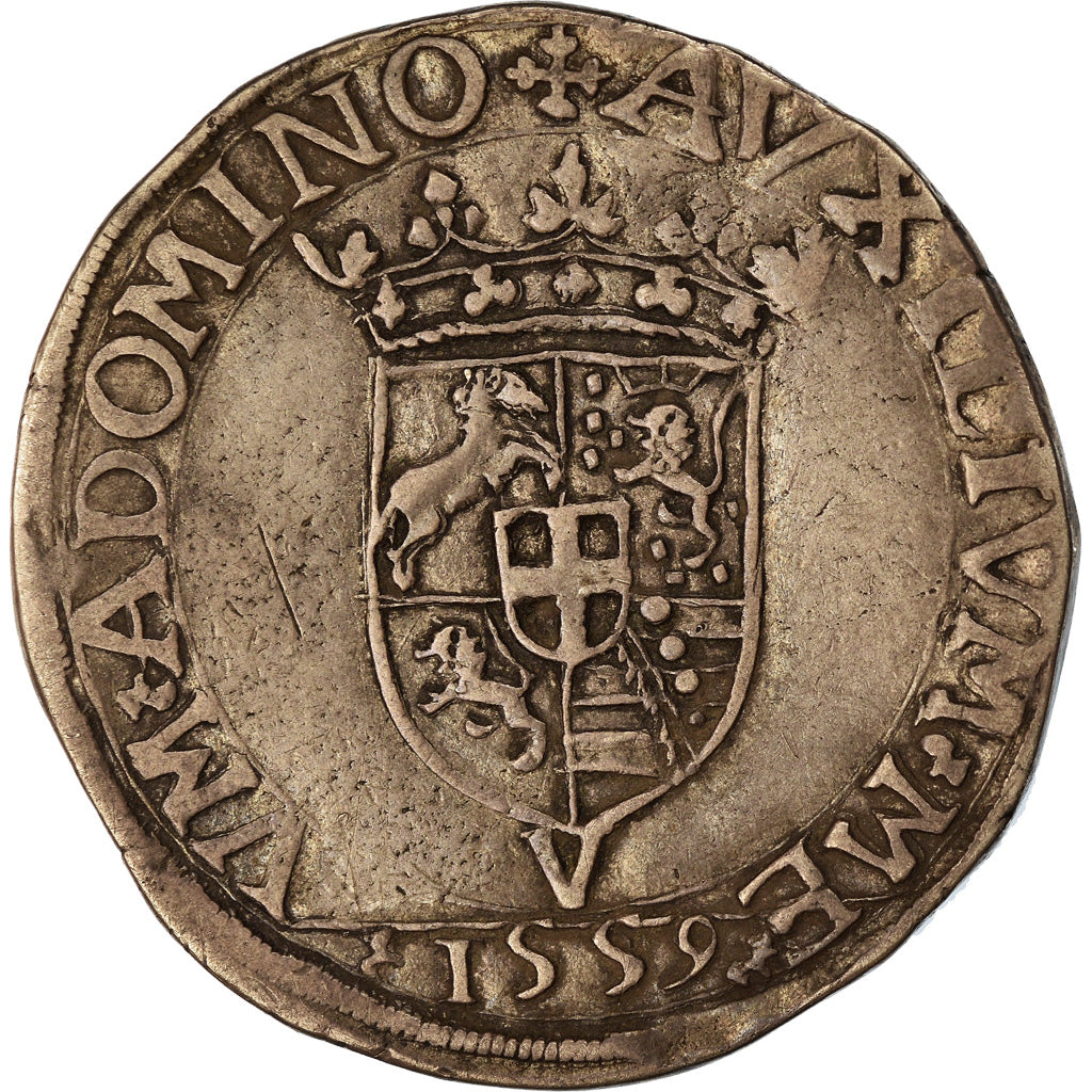 Coin, ITALIAN STATES, SAVOY, Emanuele Filiberto, Testone, 1559, Vercelli