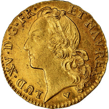 Moneta, Francia, Louis XV, Louis d'or au bandeau, Louis d'Or, 1754, Strasbourg
