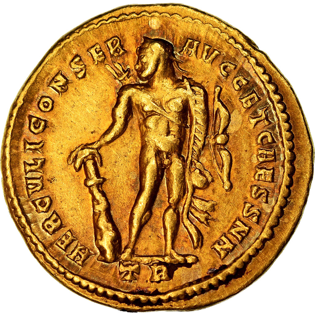Monnaie, Constance Chlore, Aureus, Trèves, SUP, Or