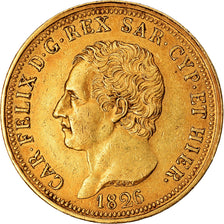 Moneta, DEPARTAMENTY WŁOSKIE, SARDINIA, Carlo Felice, 80 Lire, 1826, Torino