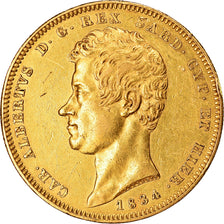 Moneda, Estados italianos, SARDINIA, Carlo Alberto, 100 Lire, 1834, Torino, MBC
