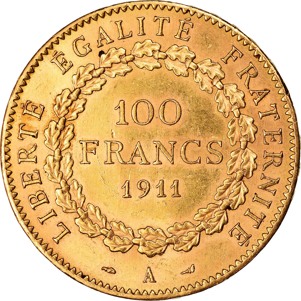 Monnaie, France, 100 Francs, 1911, Paris, TTB+, Or, Gadoury:1137a, KM:858