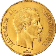 Moneta, Francia, Napoleon III, 100 Francs, 1859, Paris, BB, Oro, KM:786.1