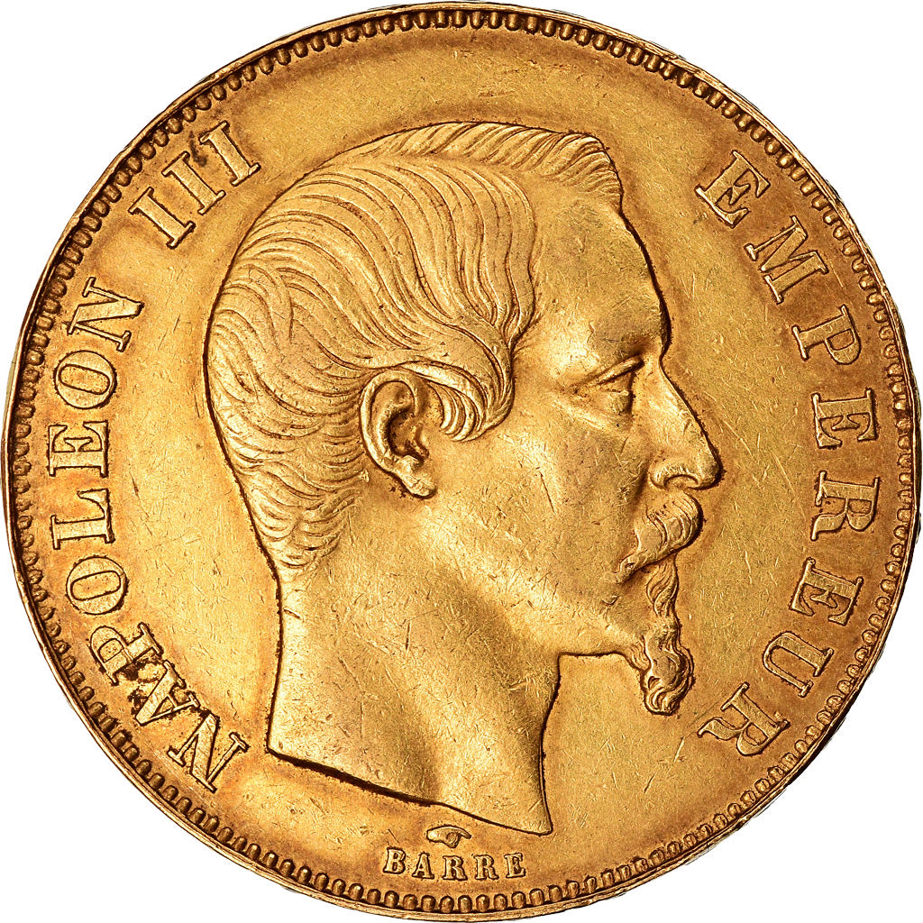 Moneta, Francia, Napoleon III, Napoléon III, 50 Francs, 1857, Paris, BB, Oro