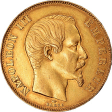Moneta, Francia, Napoleon III, Napoléon III, 50 Francs, 1857, Paris, BB, Oro
