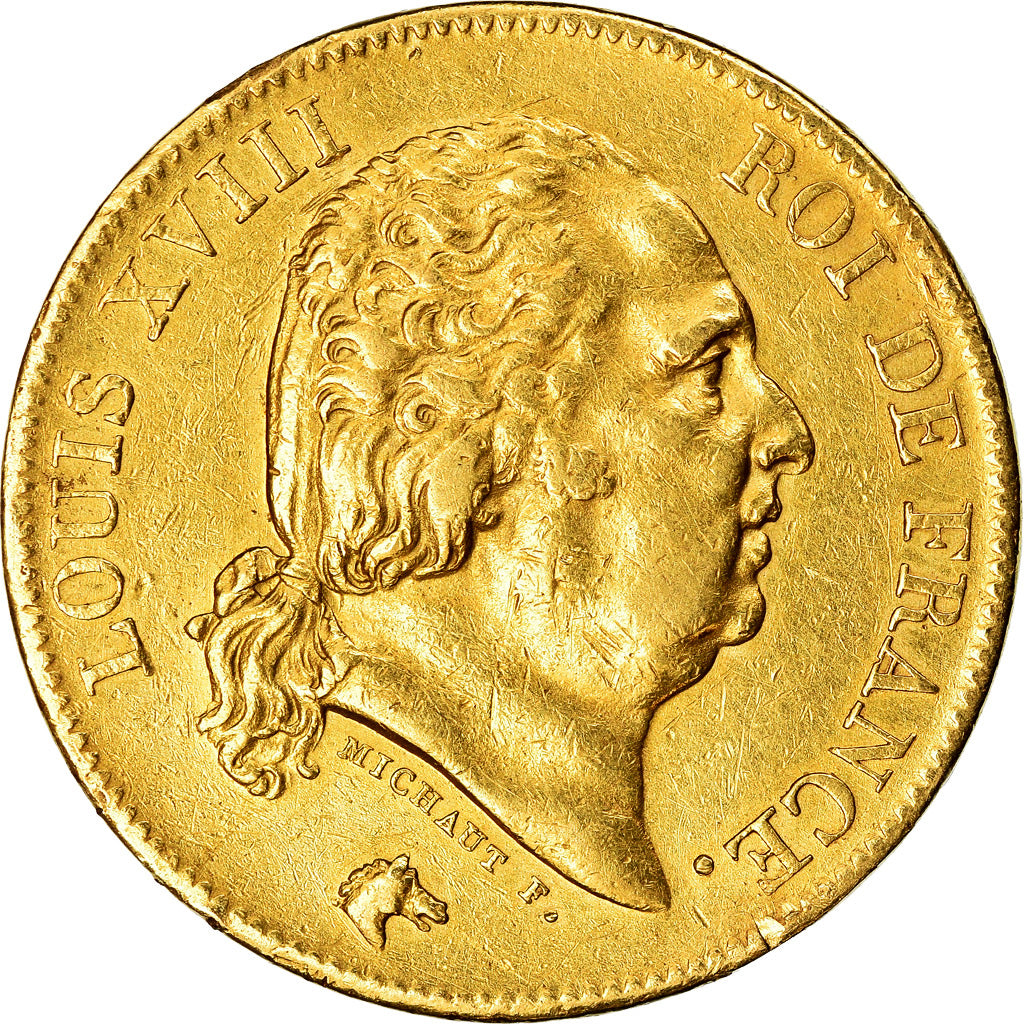 Monnaie, France, Louis XVIII, Louis XVIII, 40 Francs, 1816, Paris, TTB, Or