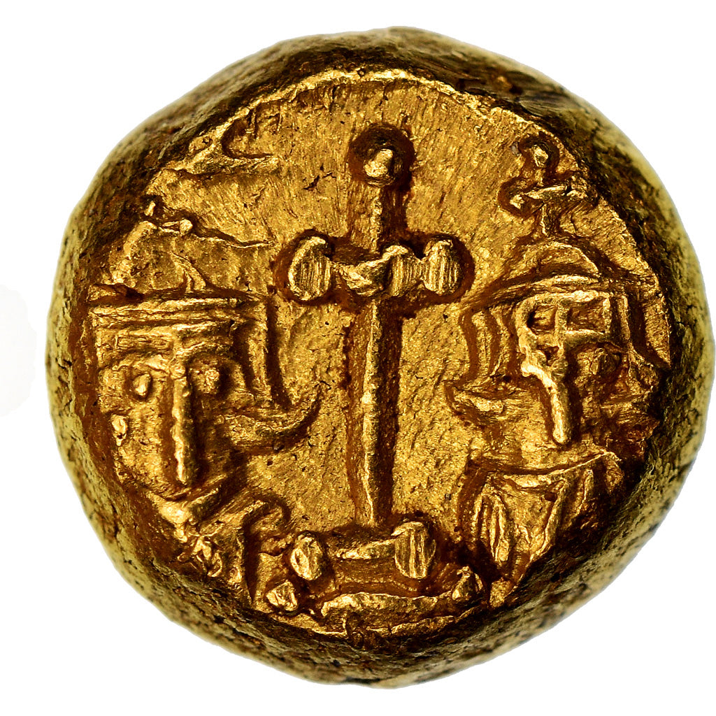 Coin, Constans II, Constantine IV, Heraclius and Tiberius, Solidus, Carthage