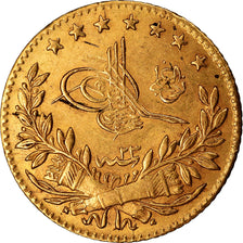 Coin, Turkey, Abdul Hamid II, 25 Kurush, 1897, Qustantiniyah, EF(40-45), Gold
