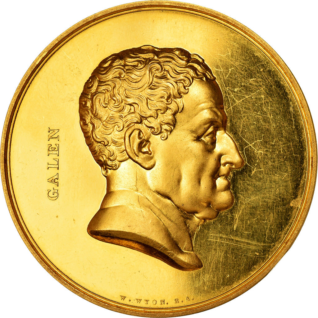 United Kingdom , Medal, Galen, Société des Apothicaires, 1841, Wyon, MS(63)