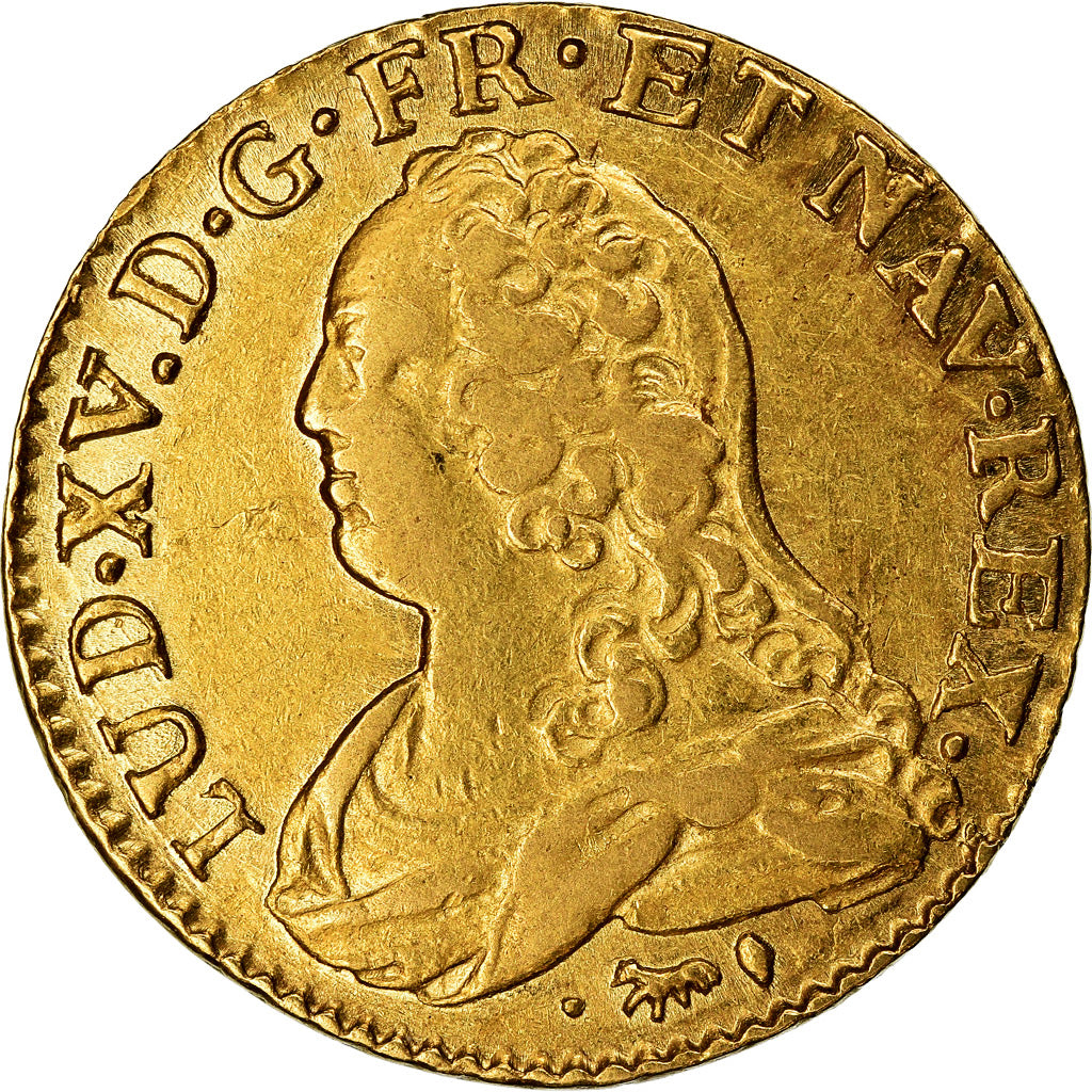 Monnaie, France, Louis XV, Louis d'or aux lunettes, Louis d'Or, 1738, Paris