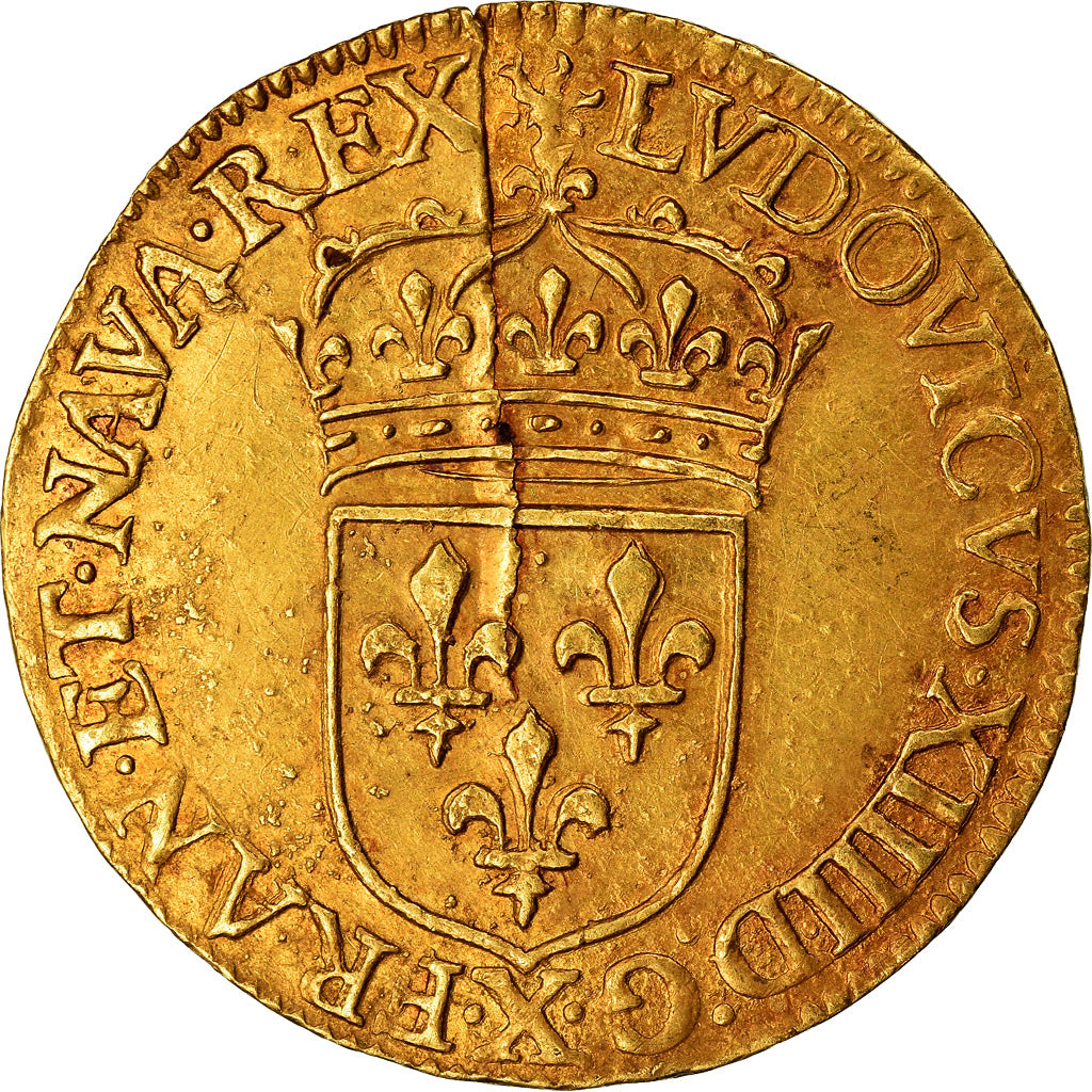 Monnaie, France, Louis XIV, Écu d'or, Ecu d'or, 1648, Amiens, TTB, Or