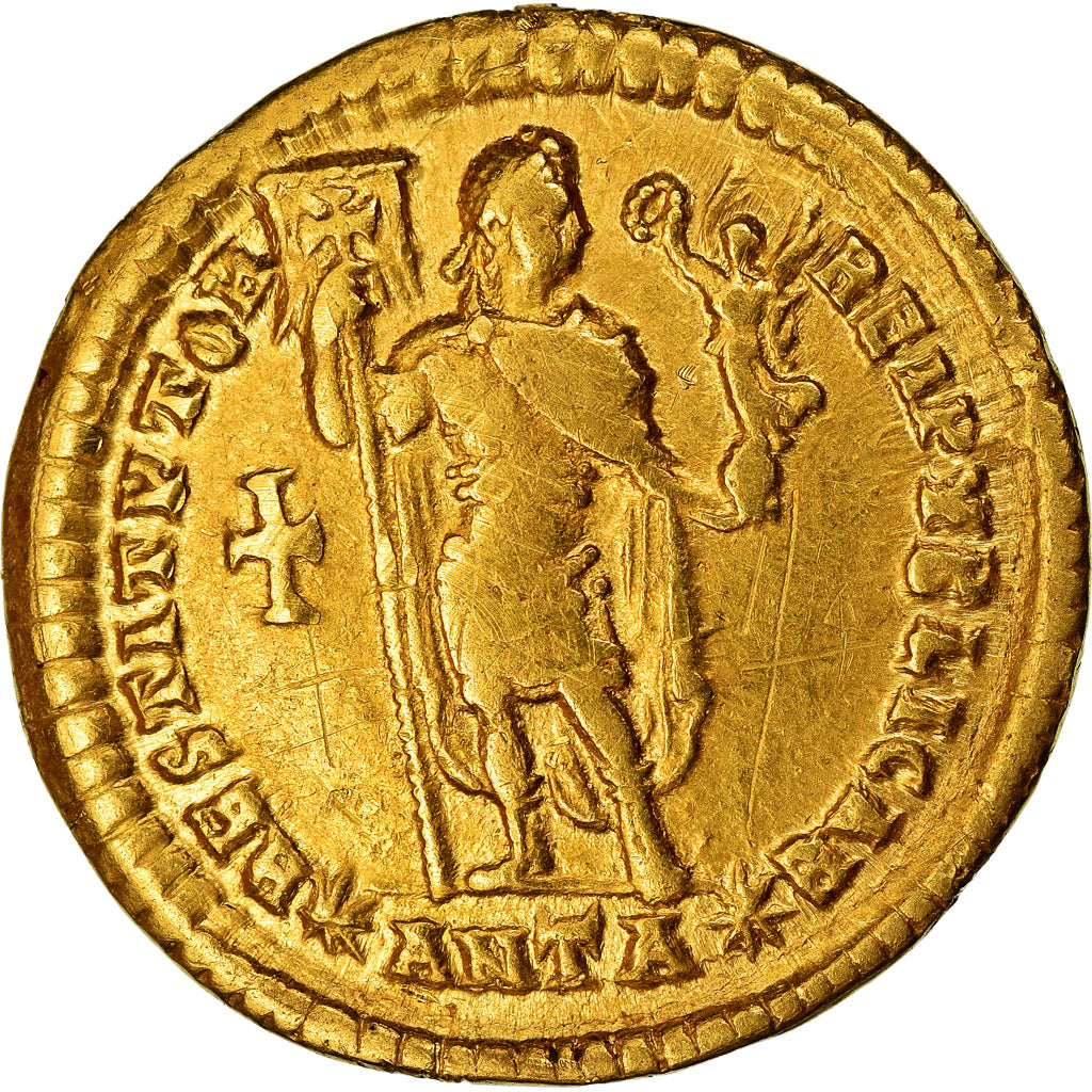 Coin, Valentinian I, Solidus, 364-375, Antioch, EF(40-45), Gold, RIC:2b