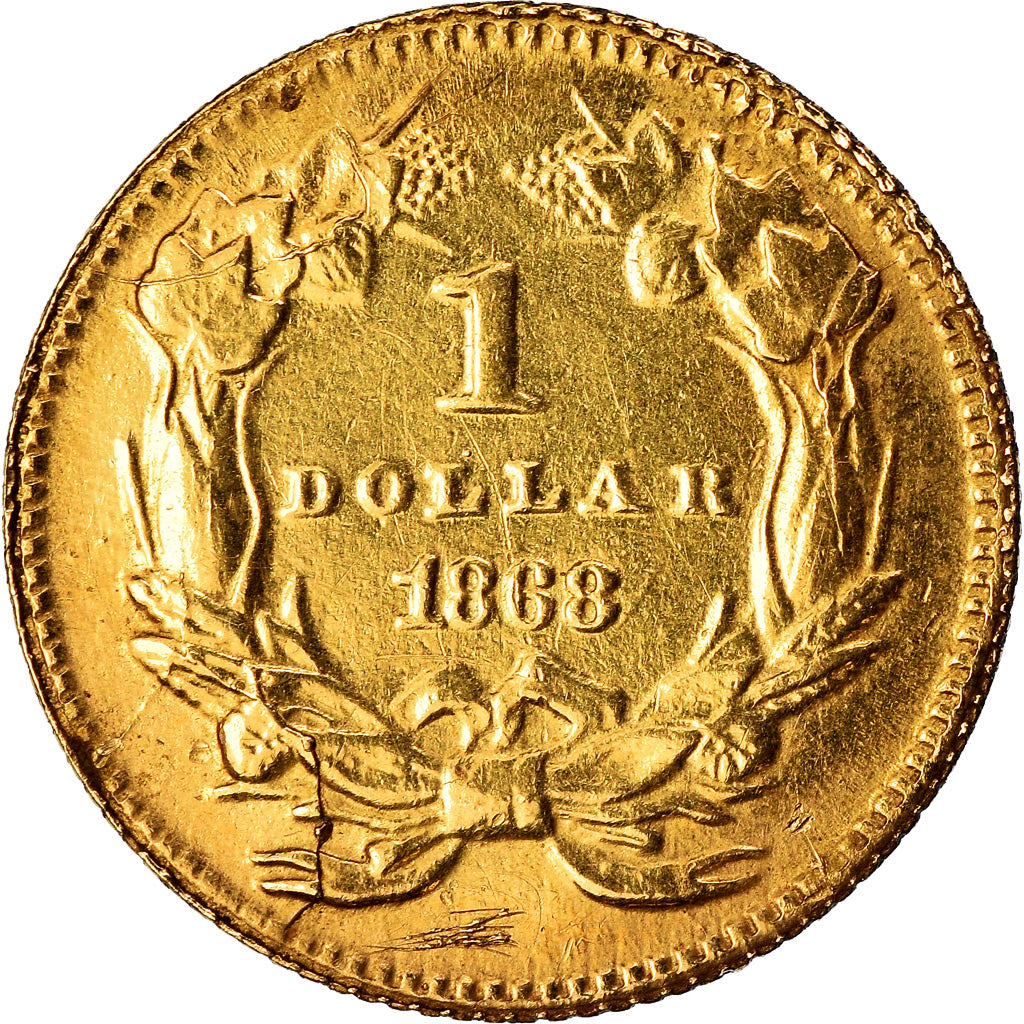 Coin, United States, Indian Head - Type 3, Dollar, 1868, U.S. Mint