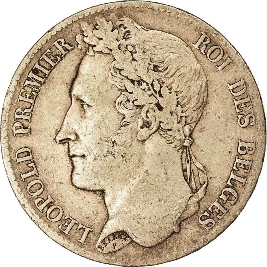 Coin, Belgium, Leopold I, 5 Francs, 5 Frank, 1835, Brussels, VF(30-35), Silver