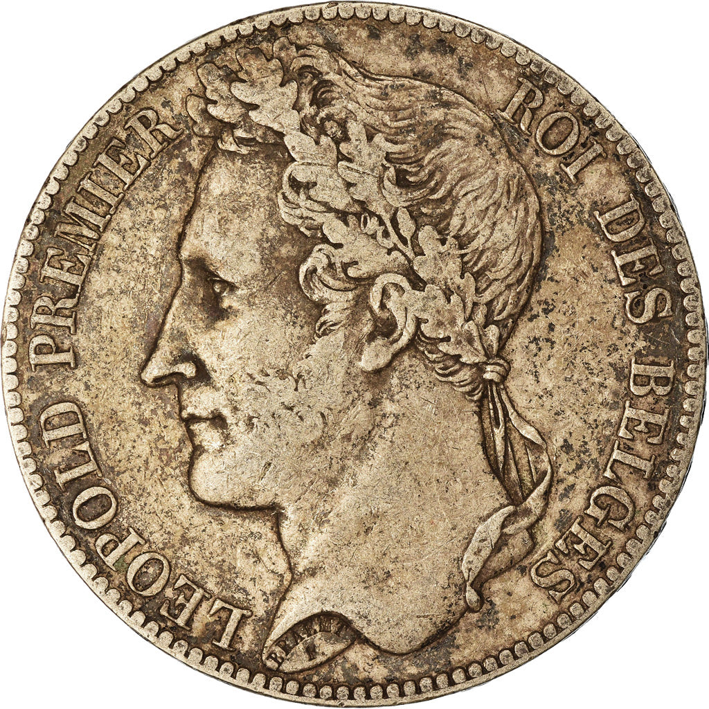 Coin, Belgium, Leopold I, 5 Francs, 5 Frank, 1847, Brussels, VF(30-35), Silver