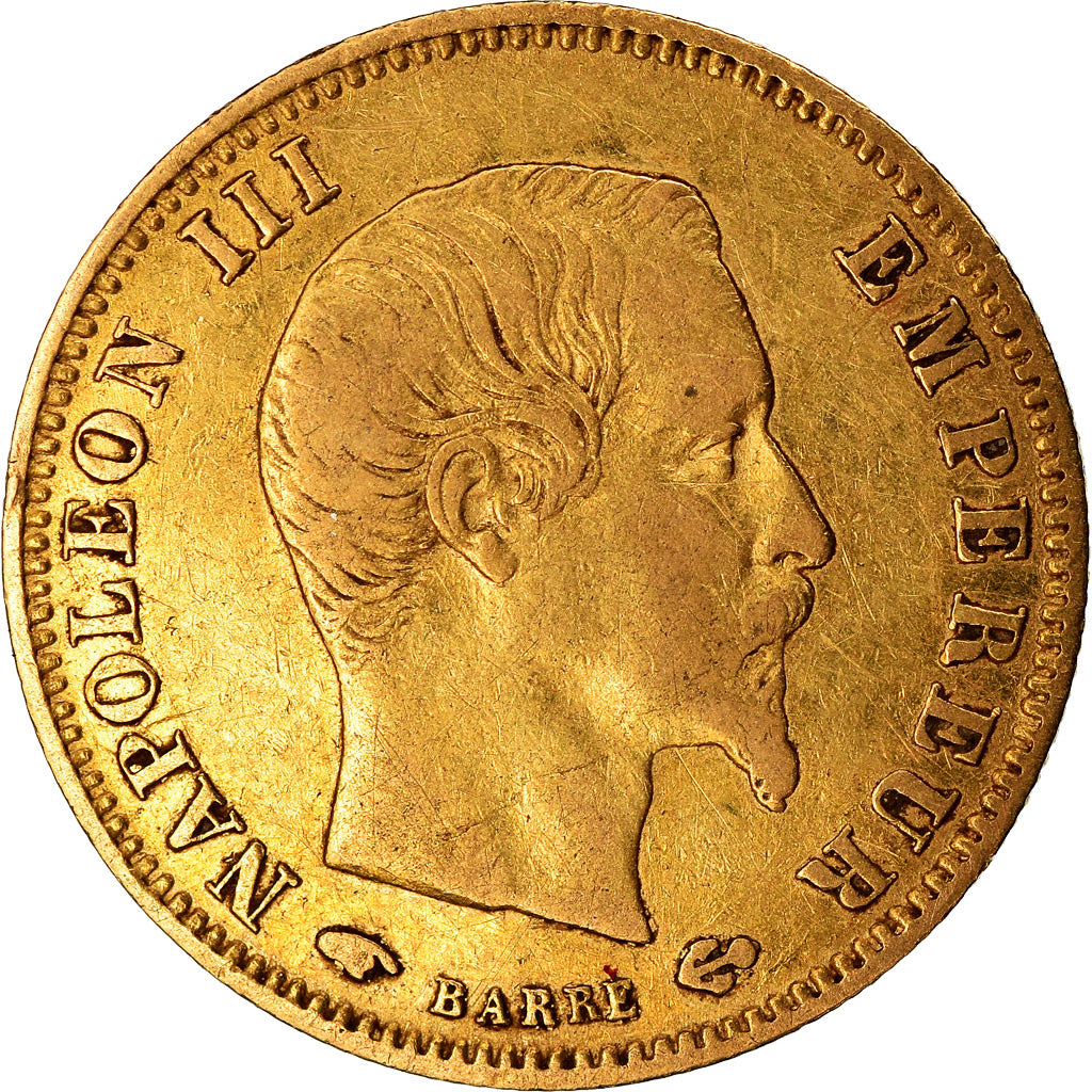 Munten, Frankrijk, Napoleon III, Napoléon III, 5 Francs, 1858, Paris, FR, Goud