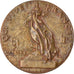 França, Token, Ligue des Patriotes, História, 1882, Mercié, AU(55-58), Bronze