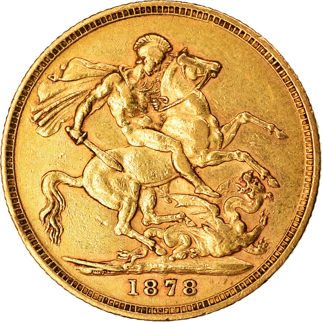Coin, Australia, Victoria, Sovereign, 1878, Melbourne, EF(40-45), Gold, KM:7