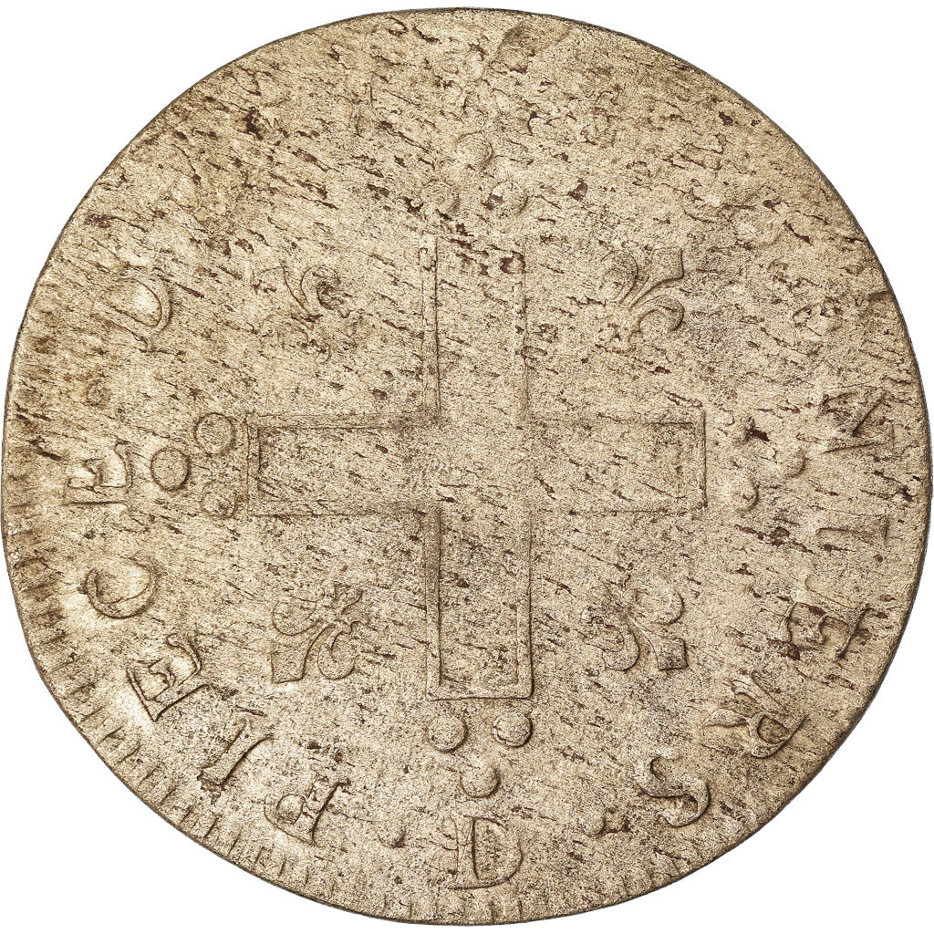 Moneta, Francia, Louis XIV, XXX Deniers aux 2 L couronnés, 30 Deniers, 1710