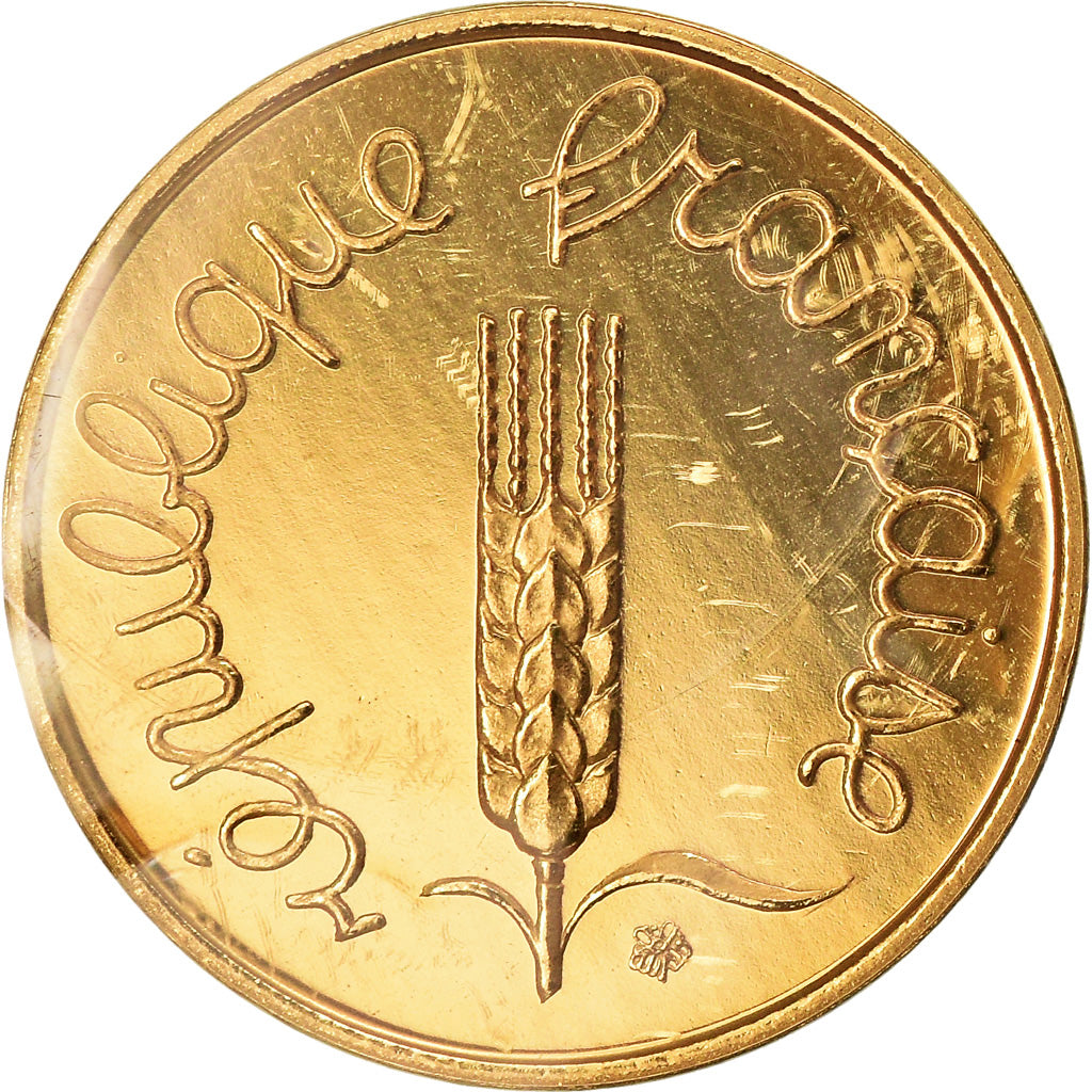 Coin, France, Épi, Centime, 1981, Piéfort, MS(65-70), Gold, KM:P685