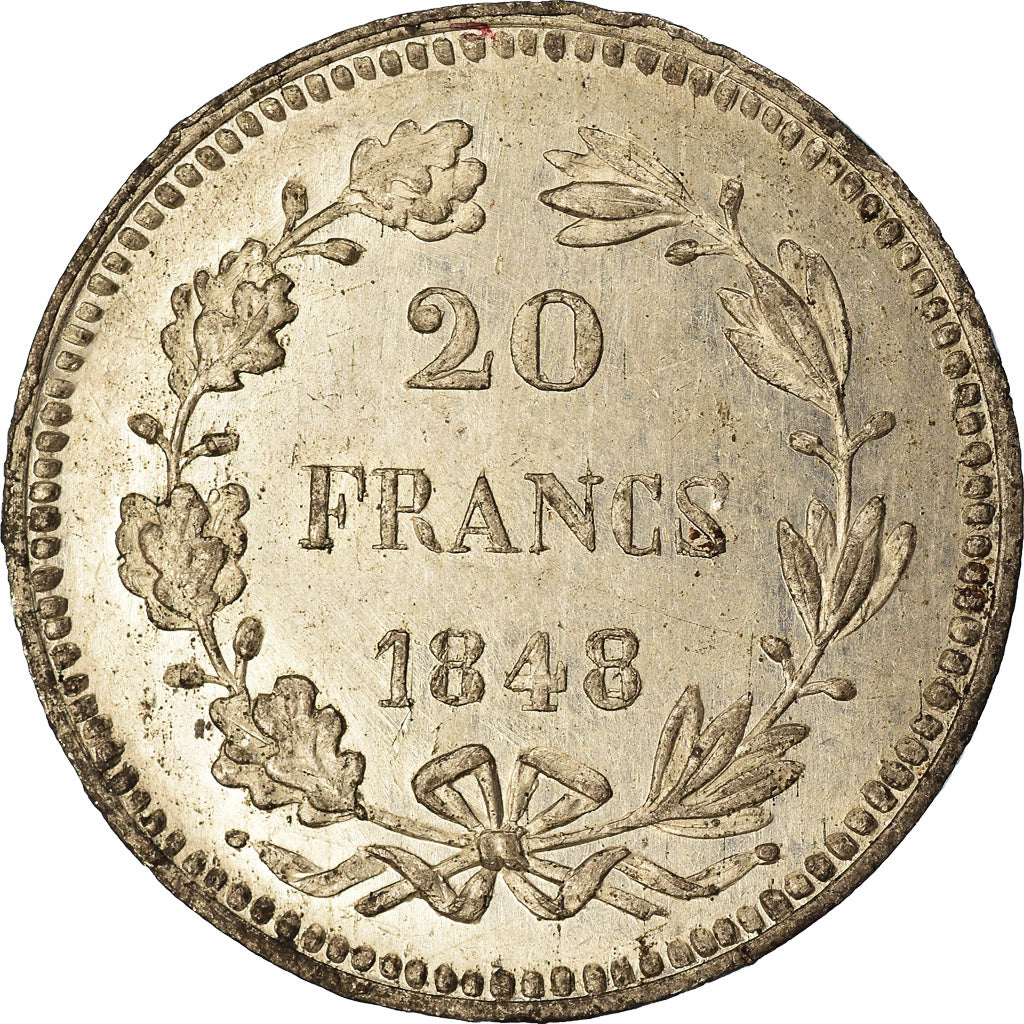 Coin, France, Concours de Gayrard, 20 Francs, 1848, ESSAI, EF(40-45), Tin