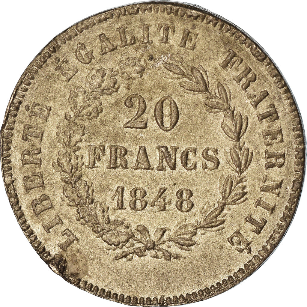 Monnaie, France, Concours de Bouvet, 20 Francs, 1848, ESSAI, TTB, Tin