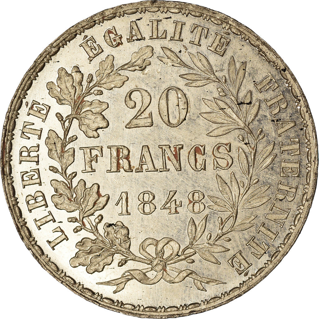 Coin, France, Concours de Marrel, 20 Francs, 1848, ESSAI, EF(40-45), Tin