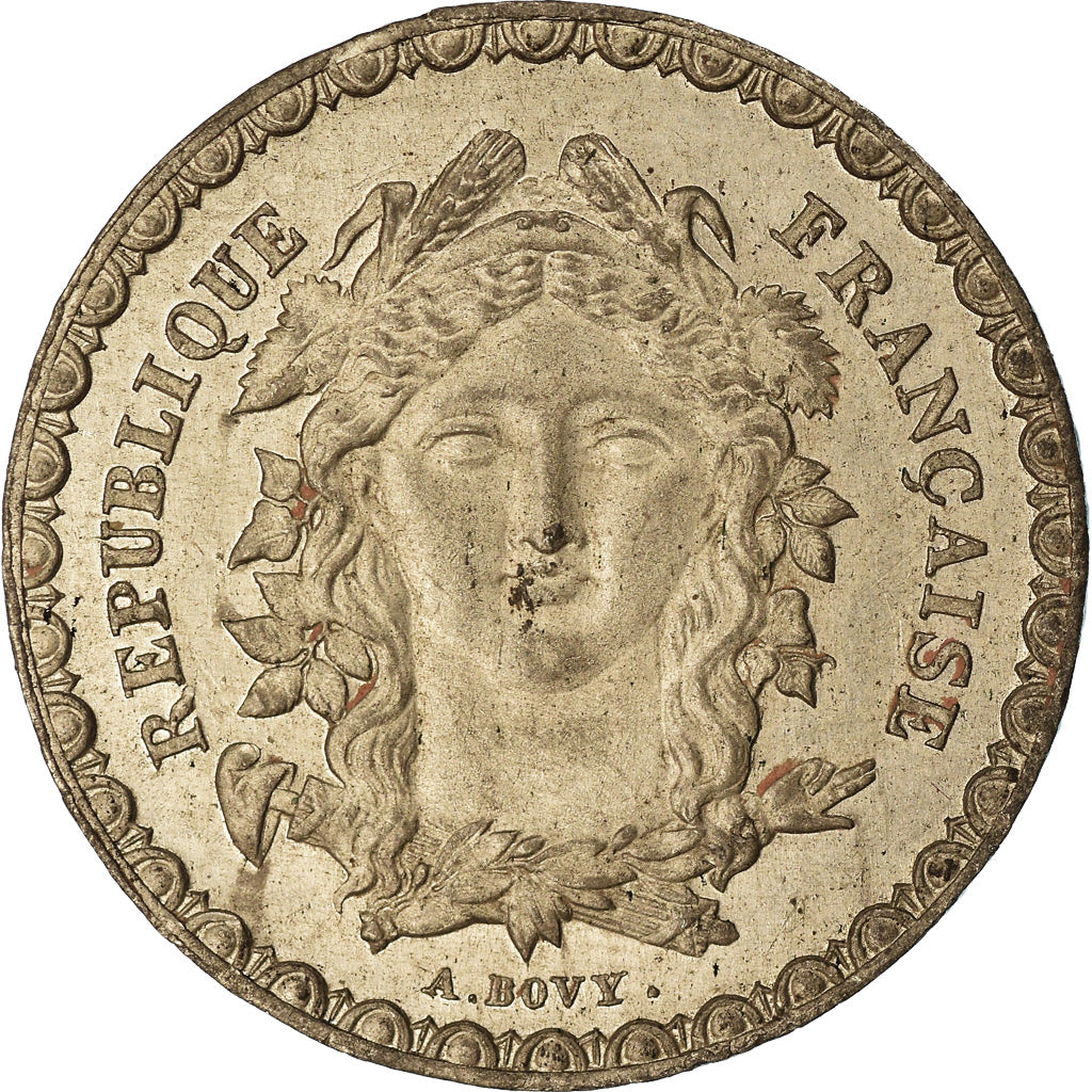 Coin, France, Concours de Bovy, 20 Francs, 1848, ESSAI, EF(40-45), Tin