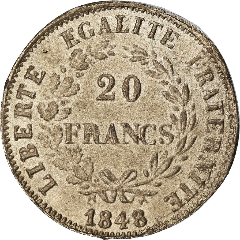 Munten, Frankrijk, Concours de Dieudonné, 20 Francs, 1848, ESSAI, ZF, Tin