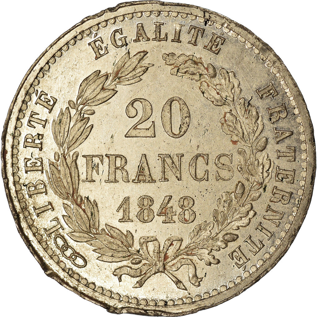 Coin, France, Concours de Magniadas, 20 Francs, 1848, ESSAI, EF(40-45), Tin