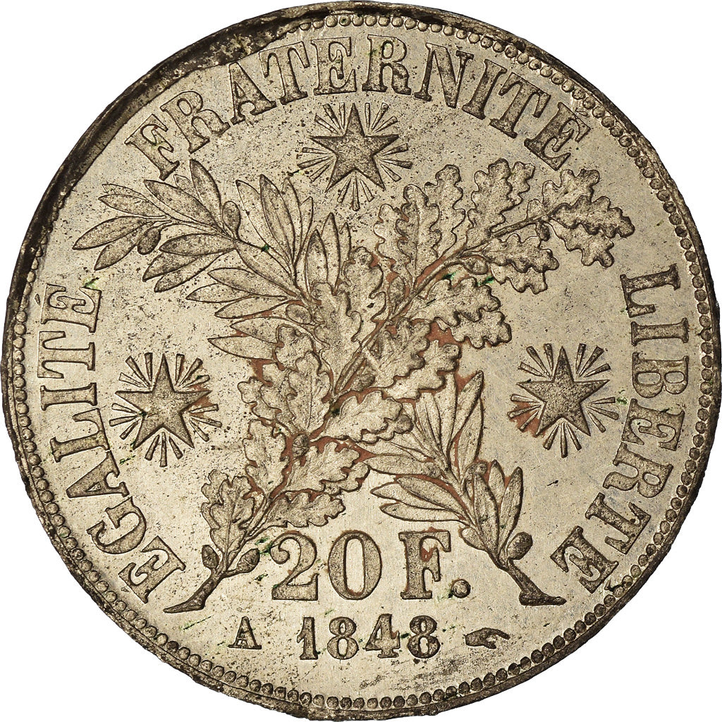 Coin, France, Concours de Barre, 20 Francs, 1848, ESSAI, EF(40-45), Tin