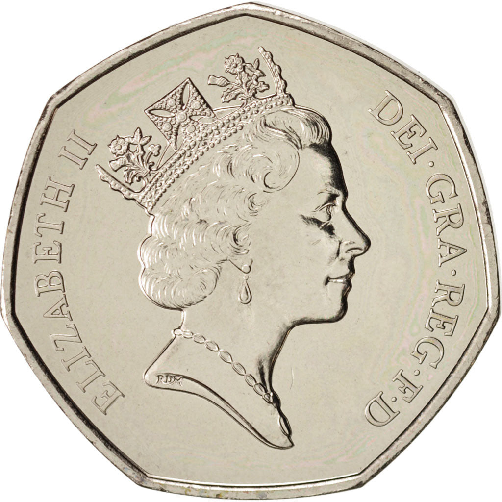 Great Britain, Elizabeth II, 50 Pence, 1993, Copper-nickel, KM:940.1