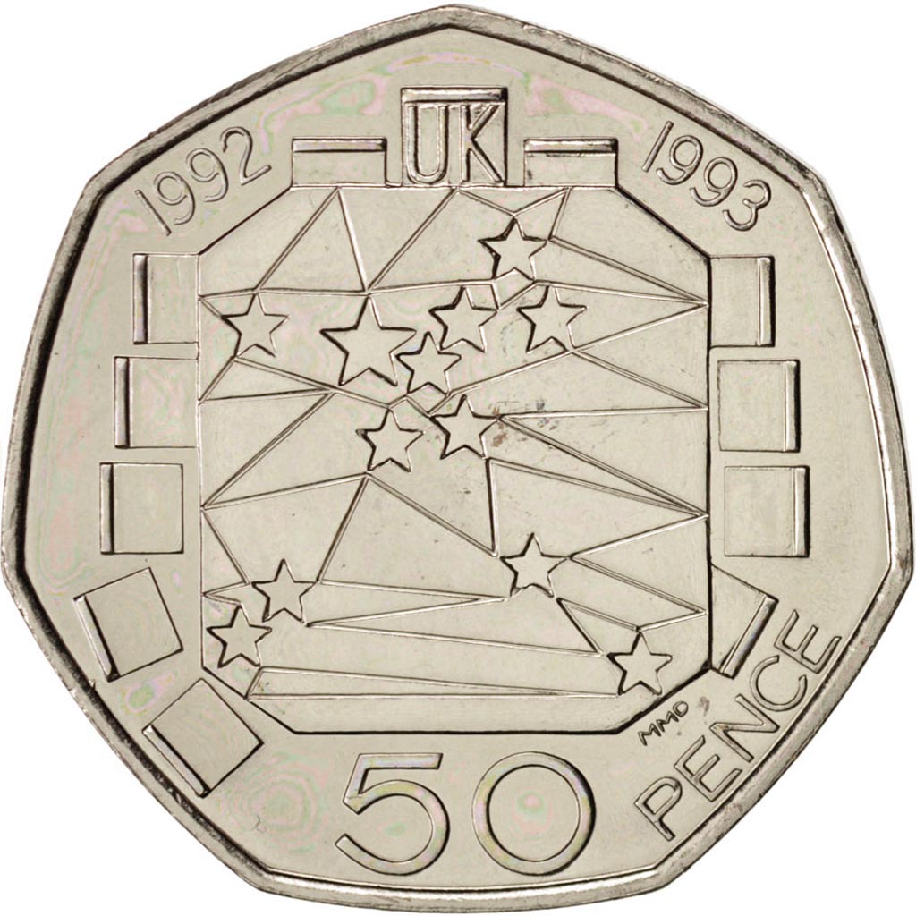Great Britain, Elizabeth II, 50 Pence, 1993, Copper-nickel, KM:940.1